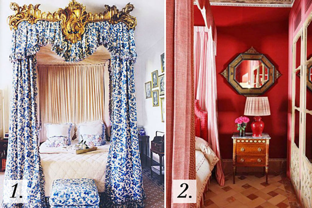 Colorful Canopy Beds, Interior Design Inspiration Image on Summer Thornton Design