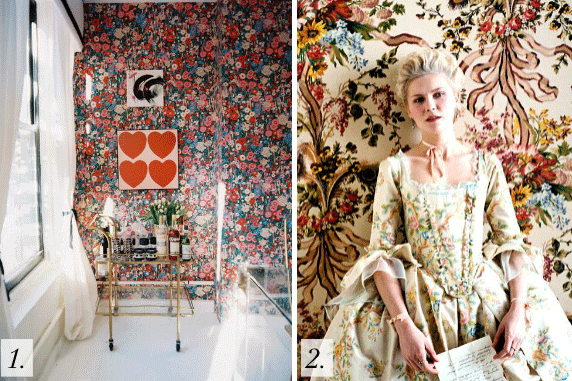 Bold Gorgeous Wallpaper, Kirsten Dunst Marie Antoinette, Interior Design Inspiration Image On Summer Thornton Design