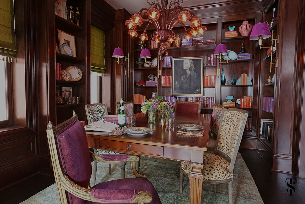 Lincoln Park Vintage, Wood Paneled Dining Room, Interior Design by Summer Thornton Design