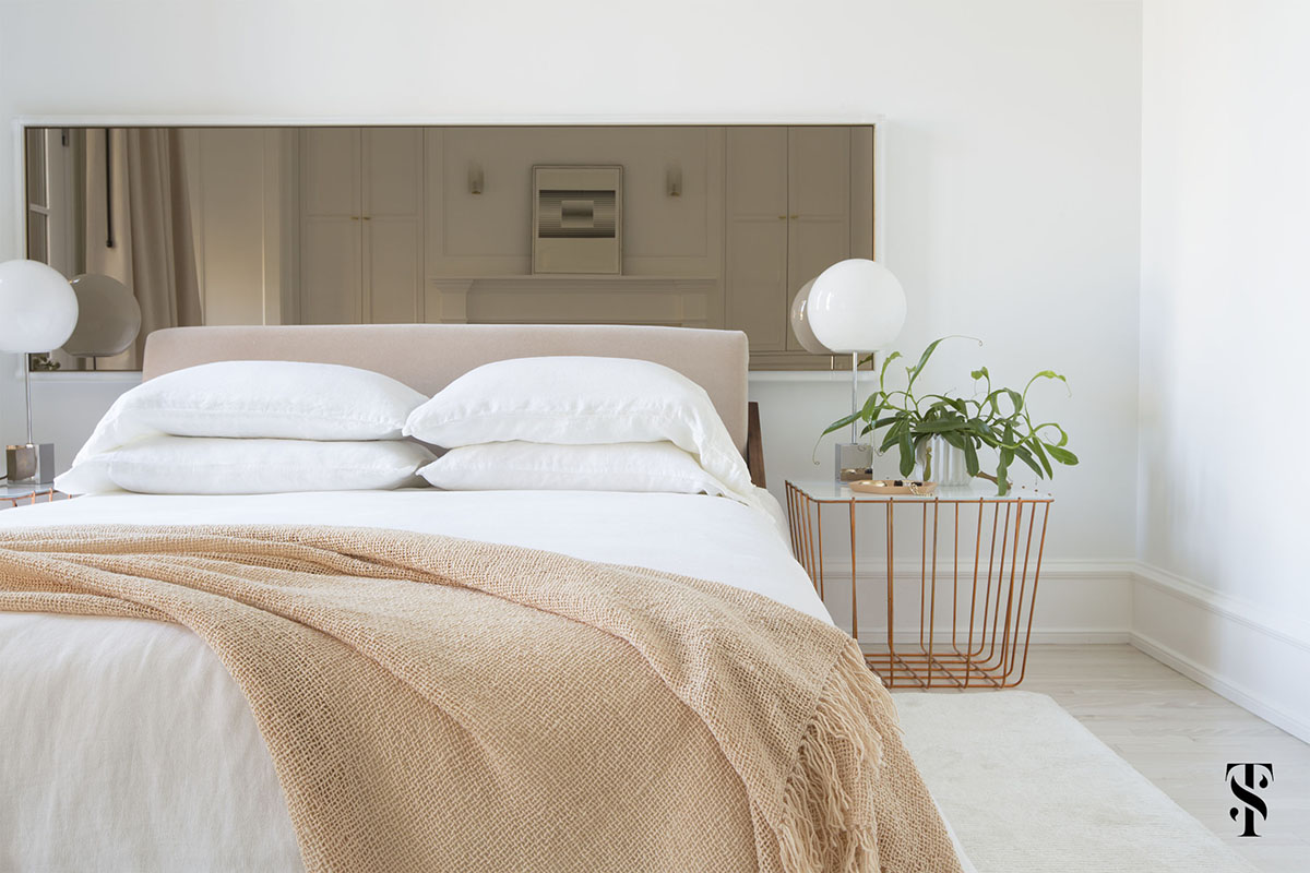 Lincoln Park Modern, Neutral Master Bedroom, Interior Design by Summer Thornton Design