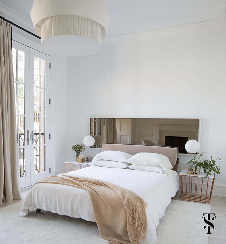 Lincoln Park Modern, Neutral Master Bedroom, Interior Design by Summer Thornton Design