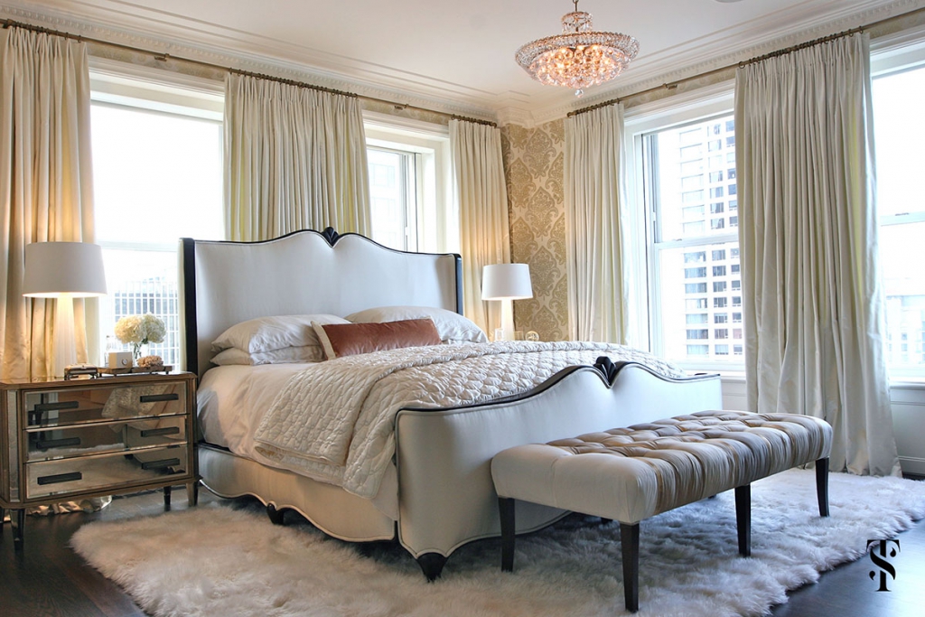 Palmolive Penthouse, Bedroom, Interior Design by Summer Thornton Design