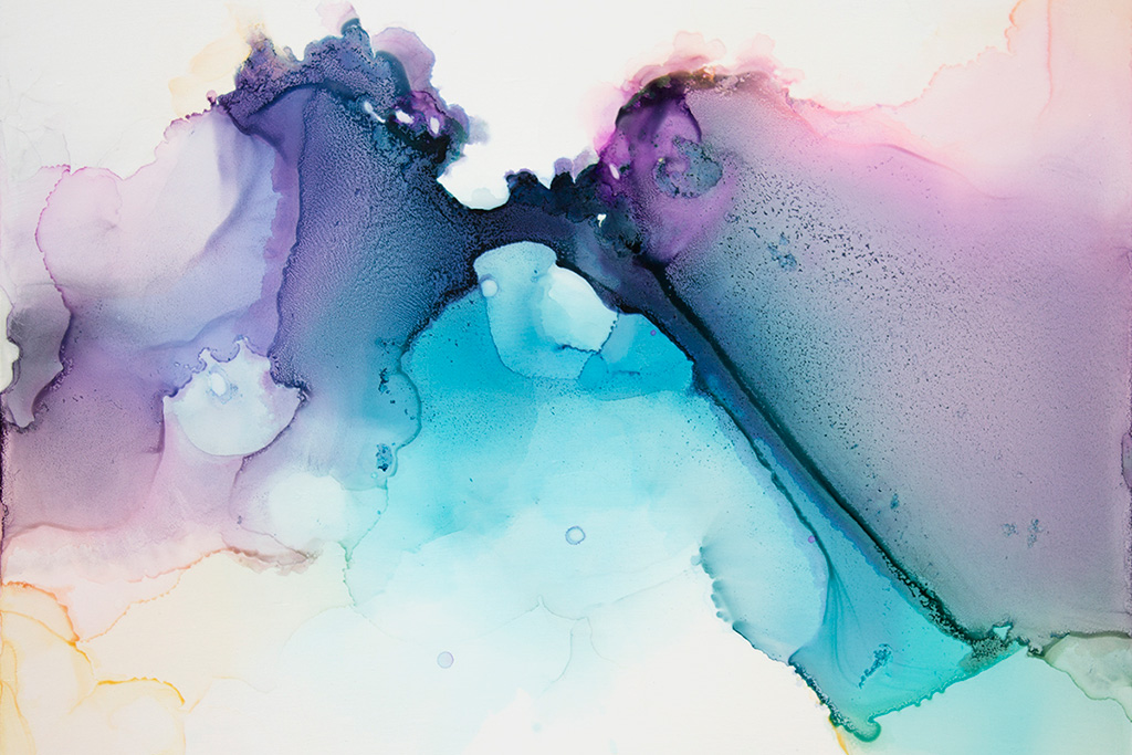 Andrea Pramuk Genesis Color Study II mixed-media watercolor painting abstract